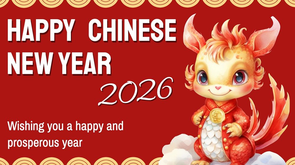 Chinese new year  blog banner template