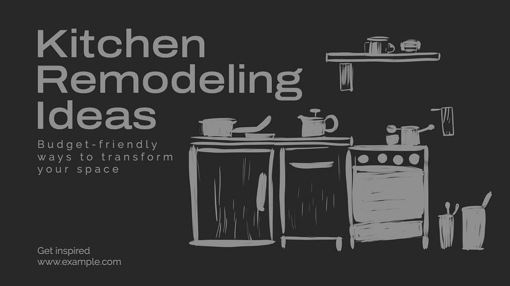 Kitchen remodeling ideas  blog banner template