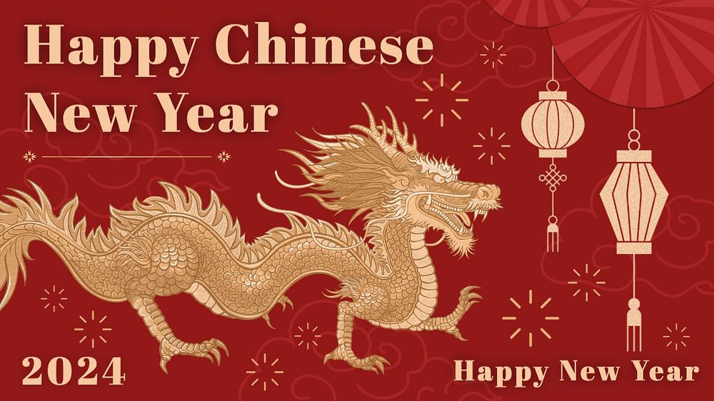 Chinese New Year  blog banner template