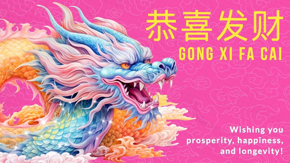 Chinese New Year wish  blog banner template