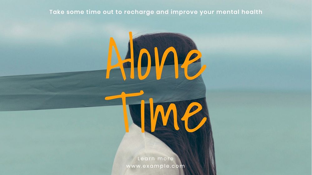 Alone time  blog banner template