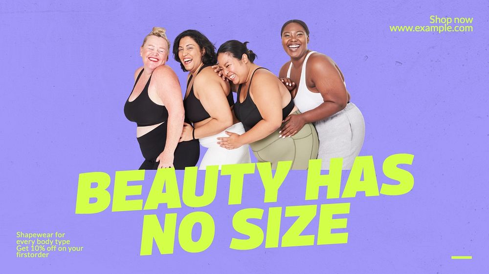 Body positivity  blog banner template