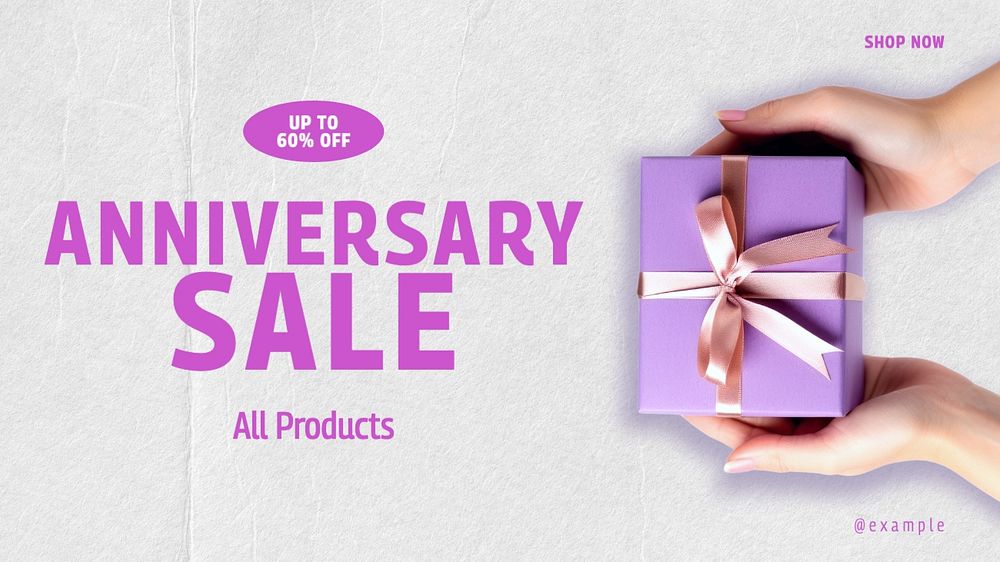 Anniversary sale  blog banner template