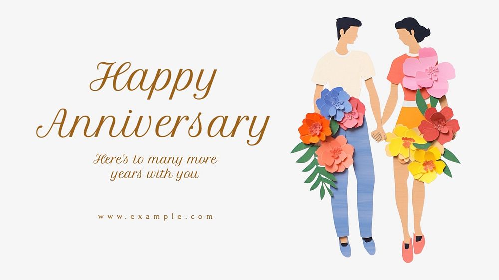 Happy anniversary  blog banner template