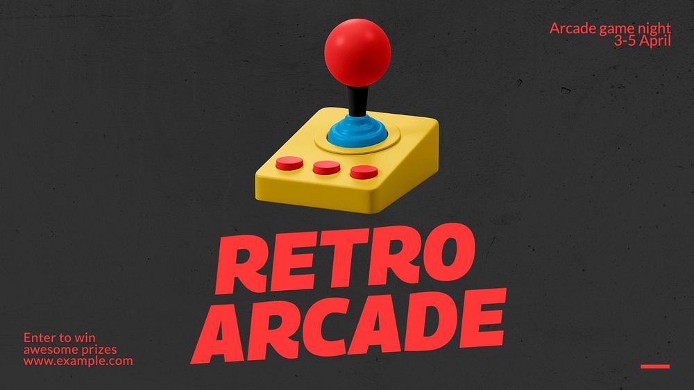 Retro Arcade  blog banner template