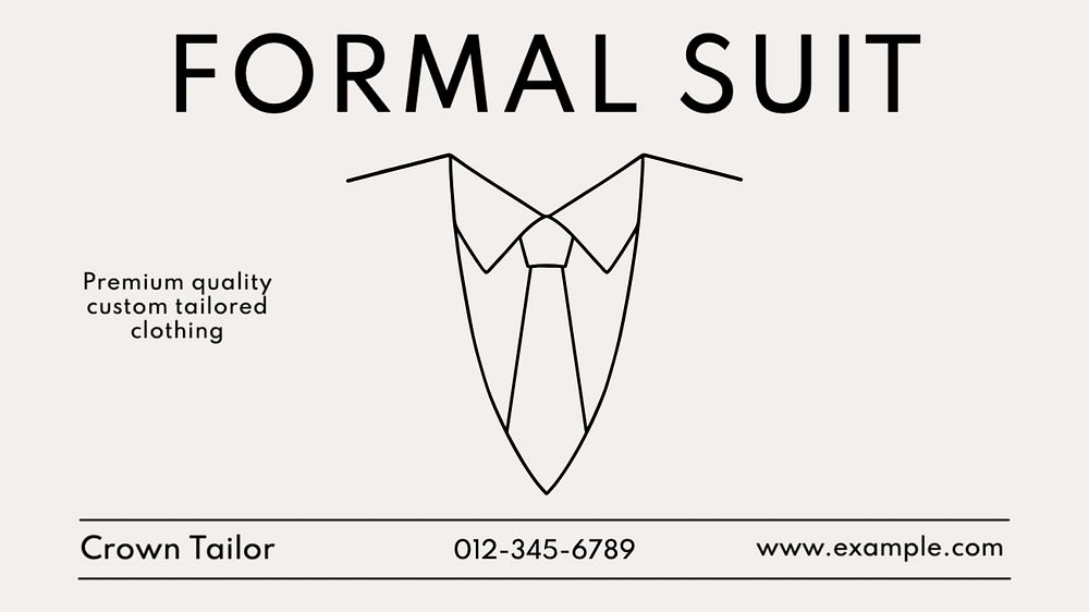 Formal suit  blog banner template