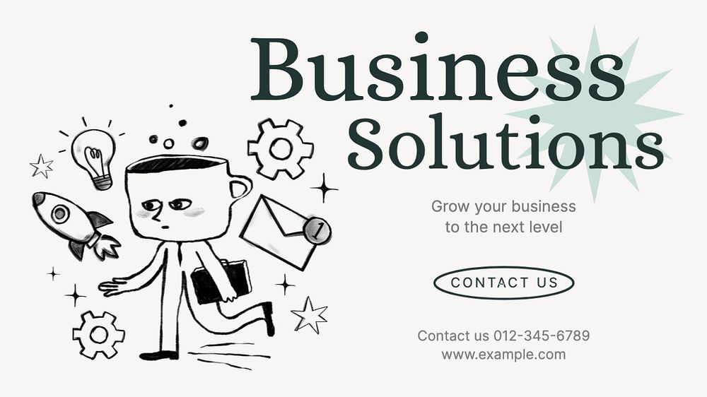 Business solutions  blog banner template