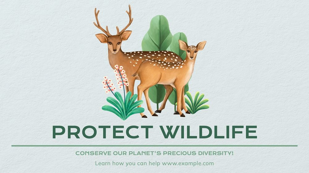 Protect wildlife  blog banner template