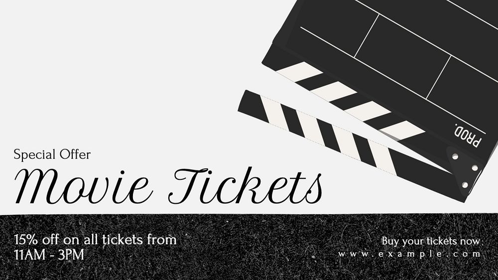 Movies special offer  blog banner template