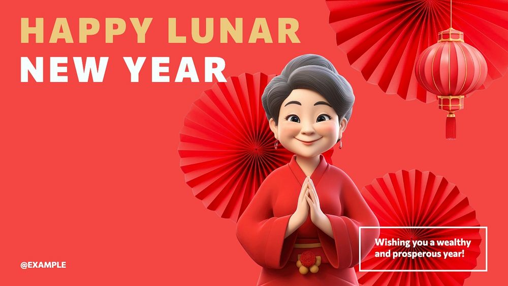 Lunar New Year  blog banner template