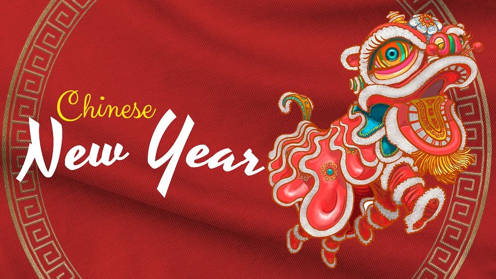 Chinese new year  blog banner template