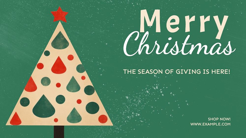 Merry Christmas  blog banner template