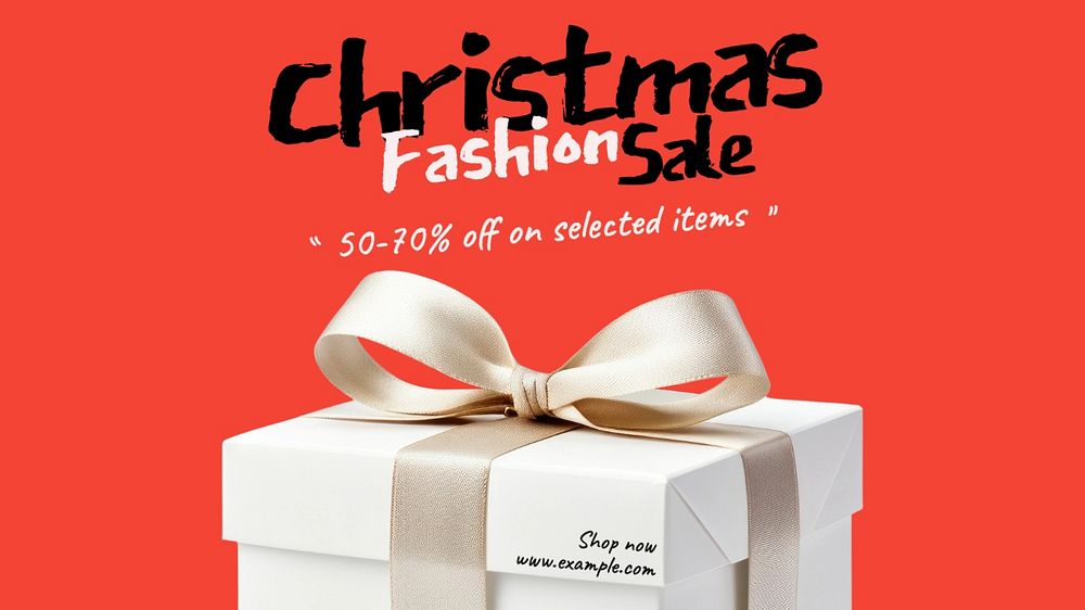 Christmas fashion sale  blog banner template