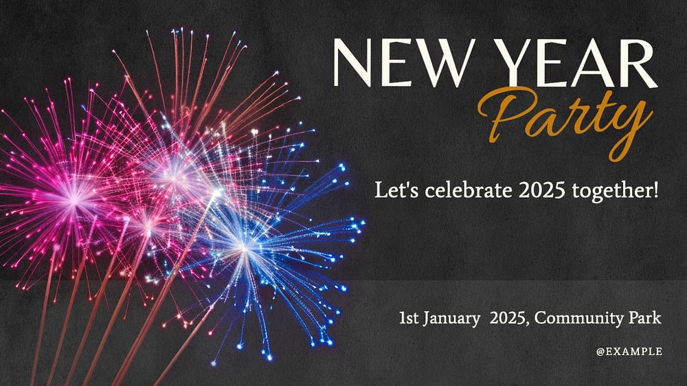 New year party  blog banner template