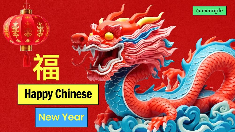 Chinese new year  blog banner template