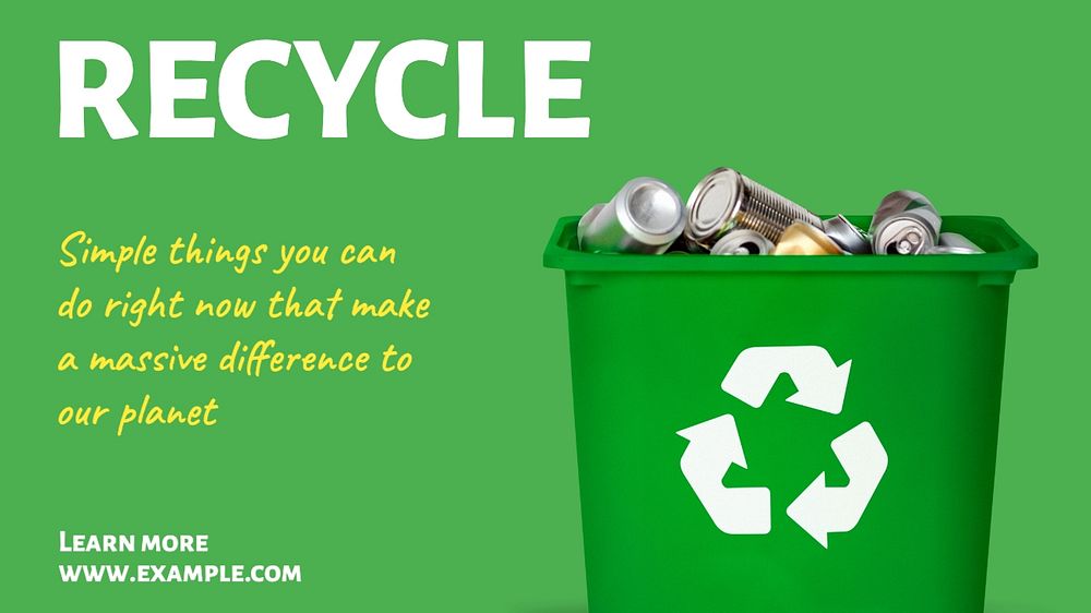 Recycling blog banner template