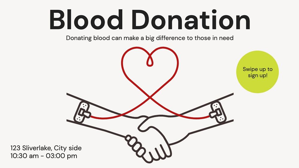 Blood donation blog banner template