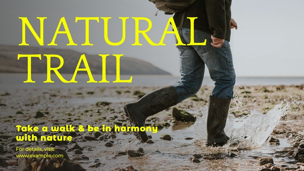 Natural trail  blog banner template