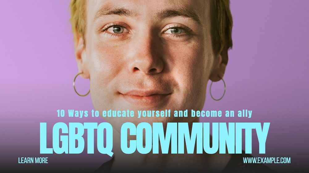 LGBTQ community  blog banner template