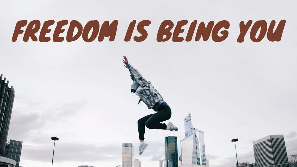 Freedom quote  blog banner template