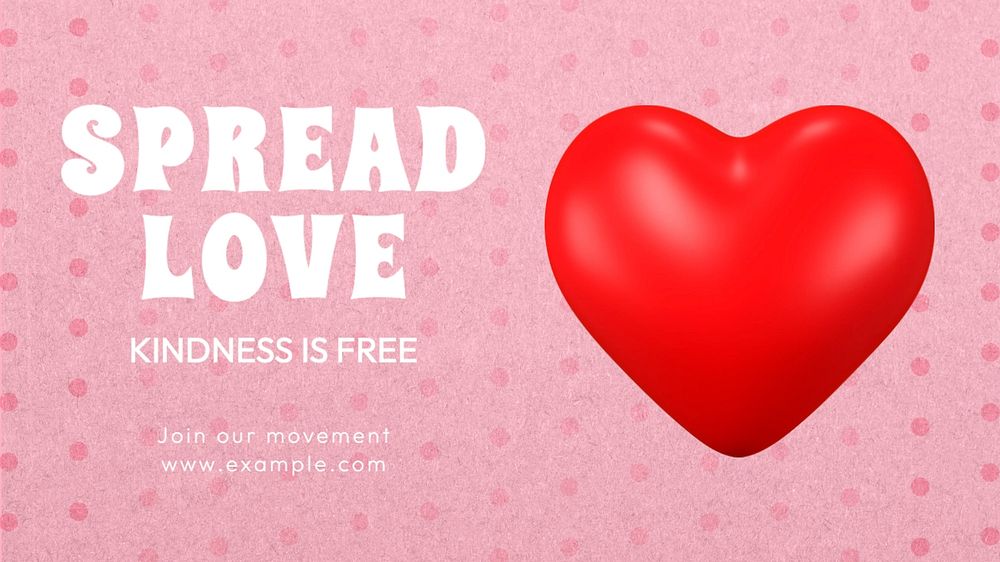 Spread love blog banner template