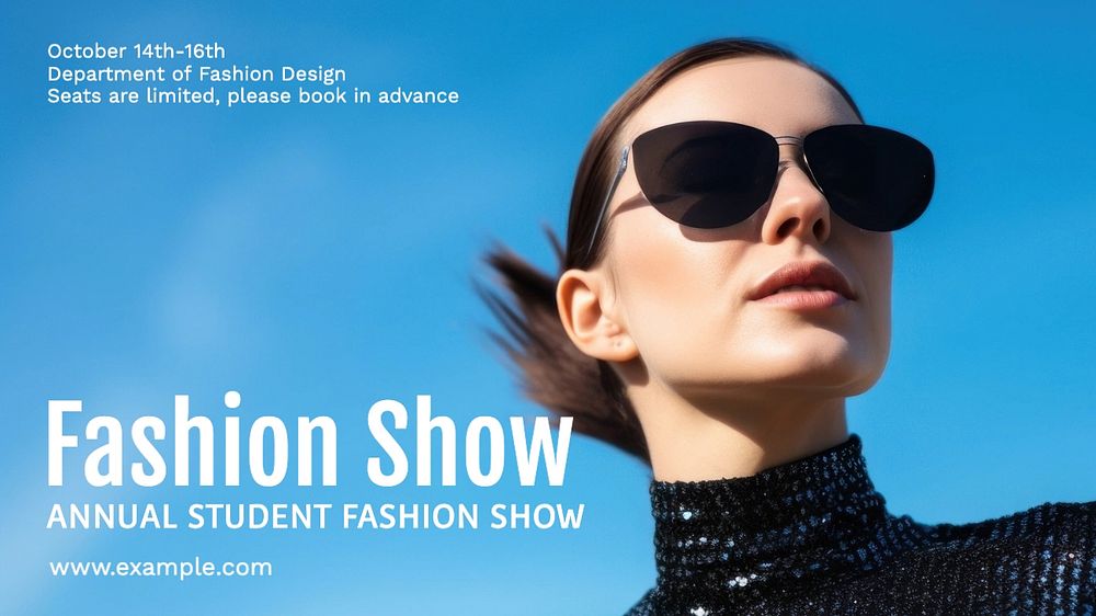 Fashion show  blog banner template