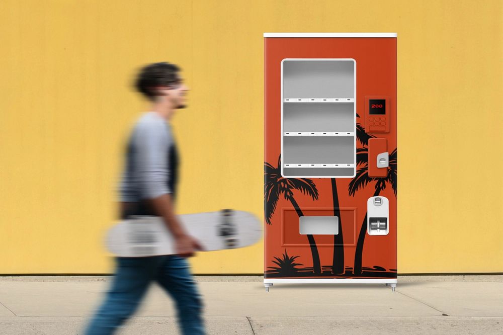 Vending machine editable mockup