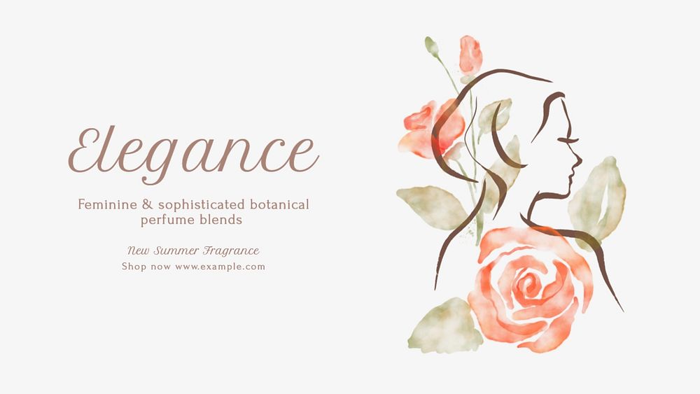 Summer fragrance  blog banner template