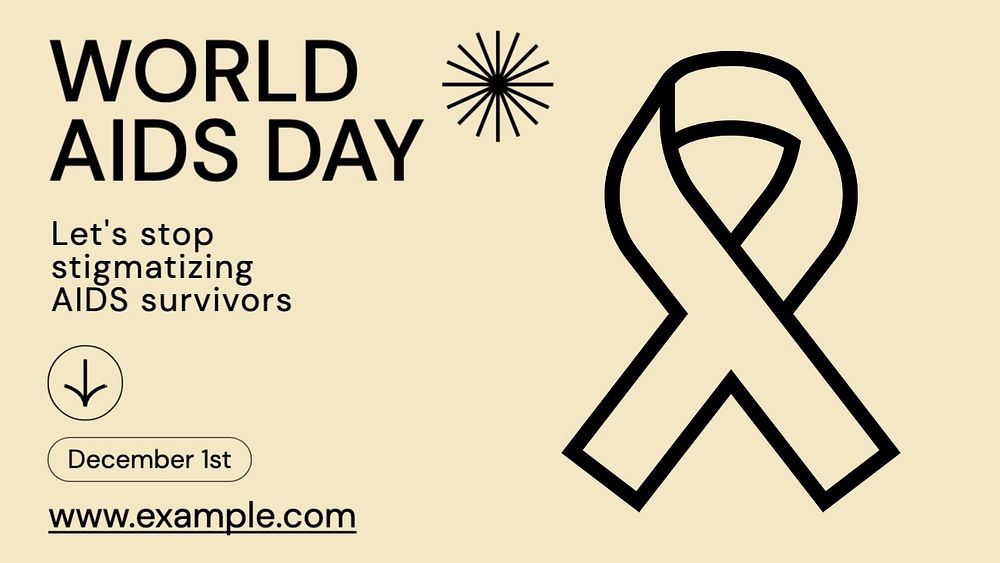 World AIDS day  blog banner template