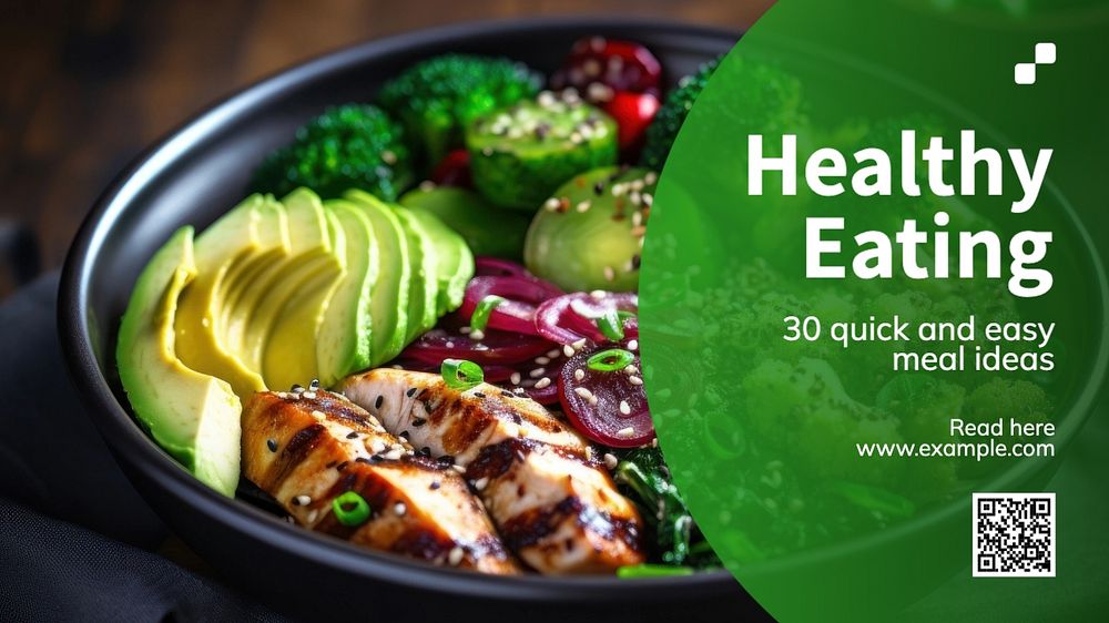 Healthy eating blog banner template