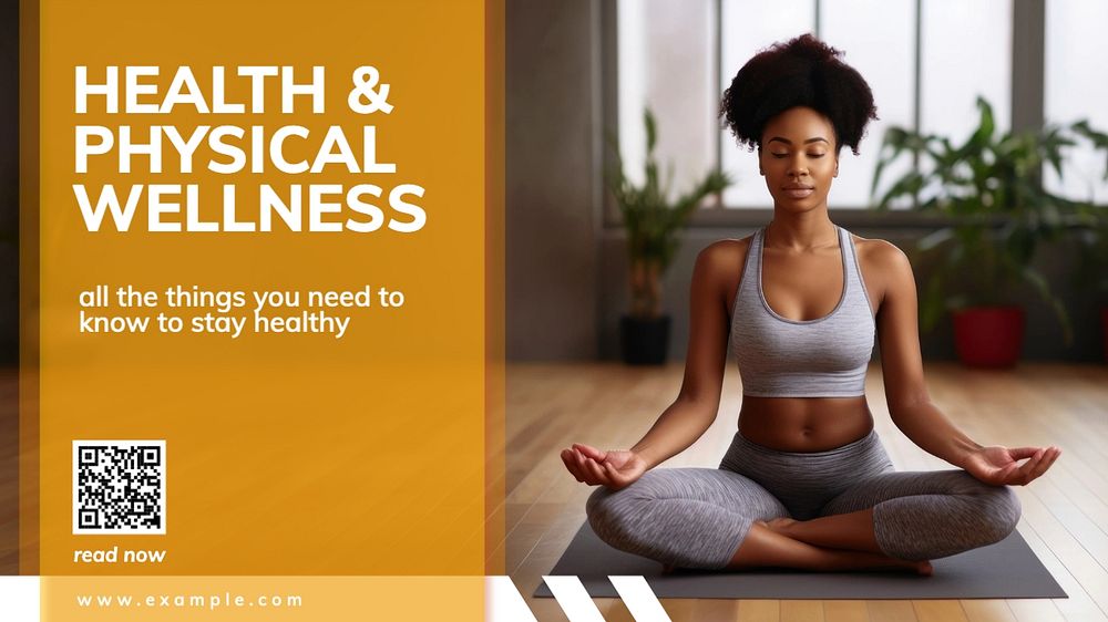 Health & physical wellness blog banner template