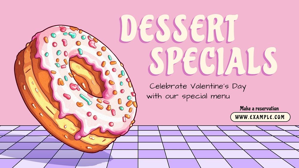 Dessert specials blog banner template