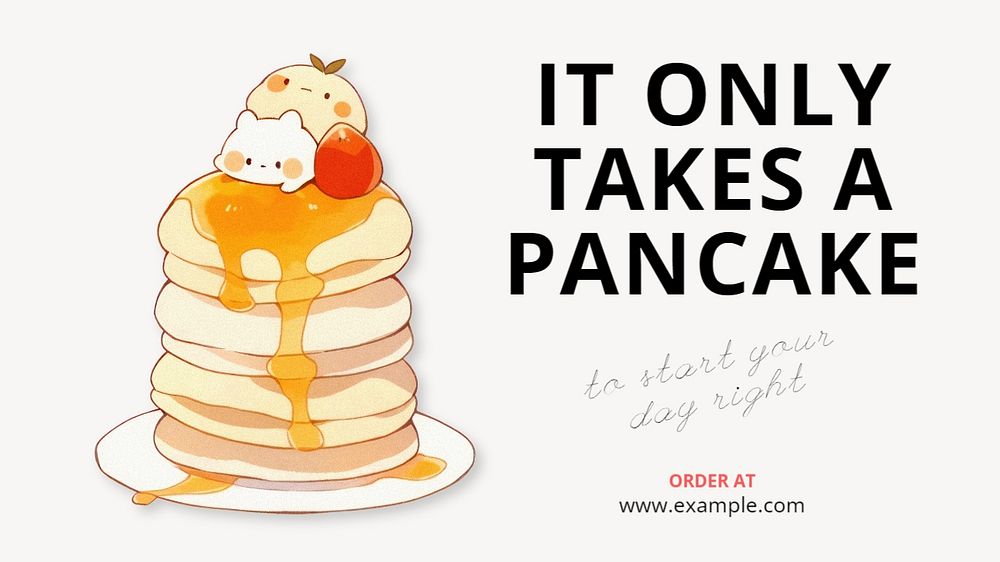 Pancakes blog banner template