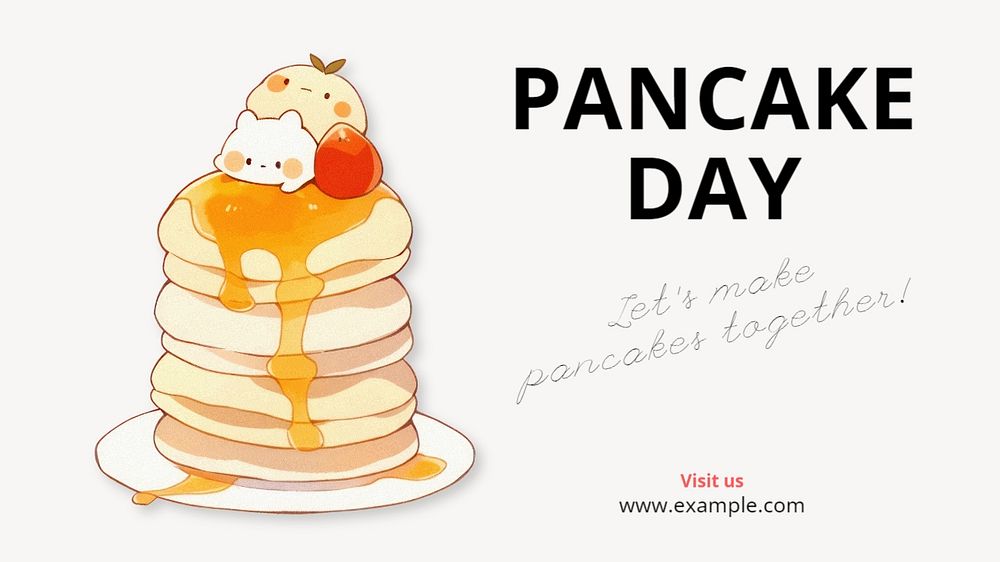 Pancake day blog banner template