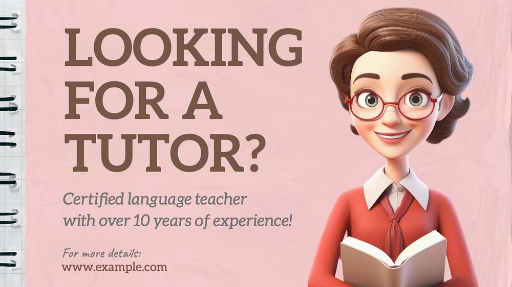 Tutor blog banner template