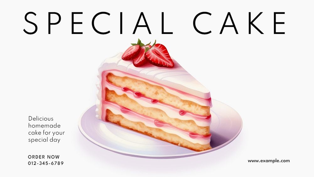 Special cake blog banner template