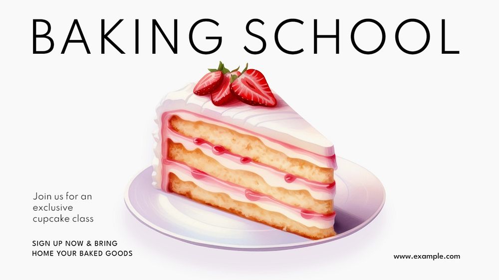 Baking school blog banner template