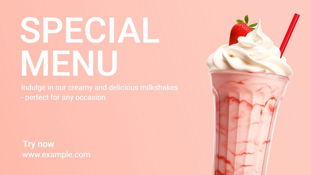 Special menu blog banner template