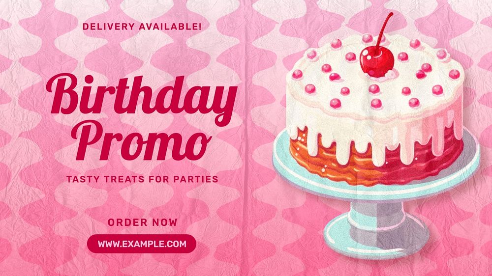 Birthday promo blog banner template