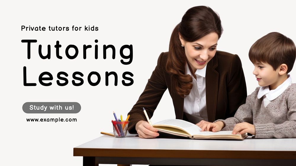 Tutoring lessons blog banner template