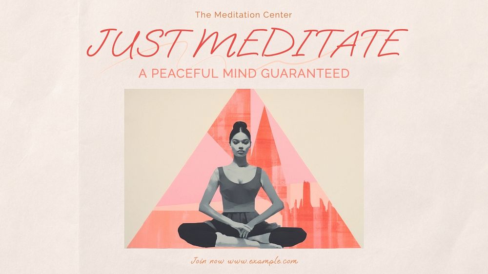 Just meditate blog banner template