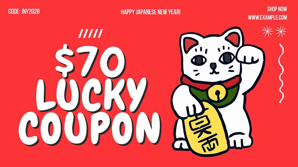 Lucky coupon blog banner template