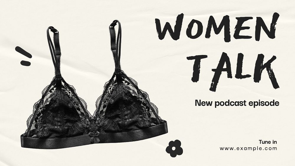 Women podcast blog banner template