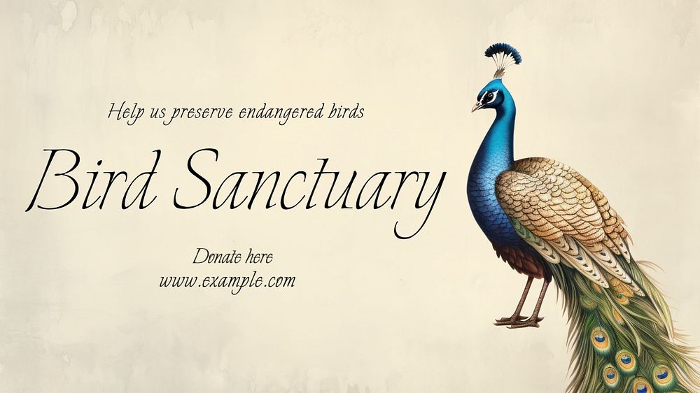 Bird sanctuary blog banner template