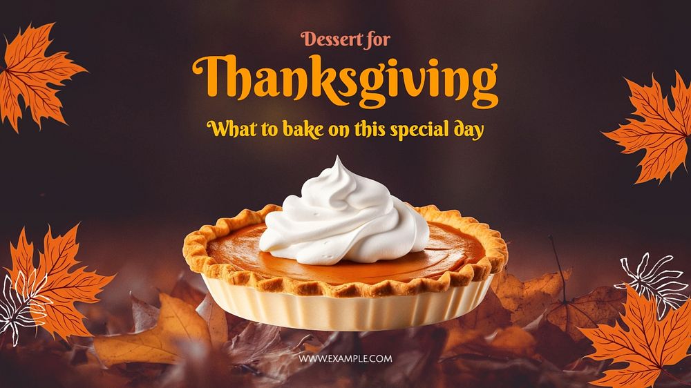 Thanksgiving dessert blog banner template