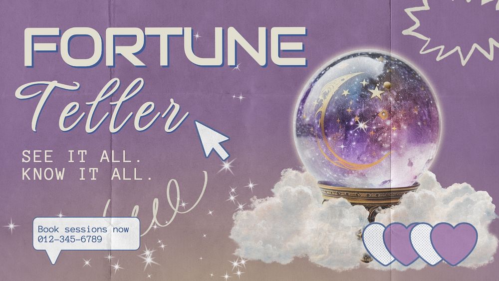 Fortune teller blog banner template