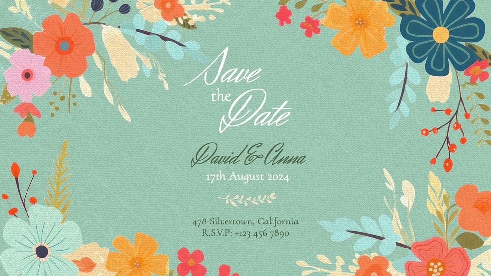 Wedding invitation blog banner template