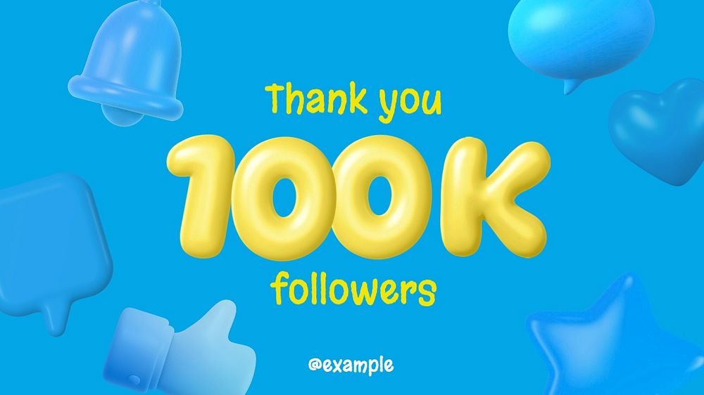 100k followers blog banner template