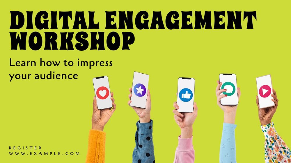 Digital engagement workshop blog banner template