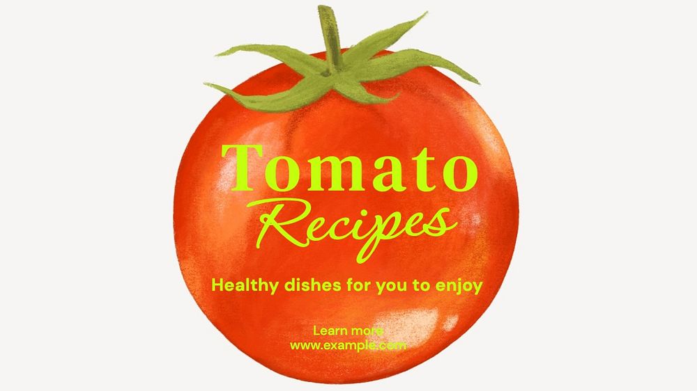 Tomato recipes blog banner template